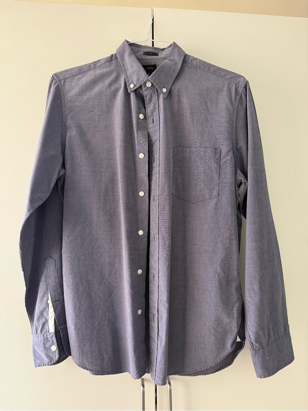 J.Crew Men’s Slim Fit Oxford Button-Down Shirt Blue Gray Size Medium